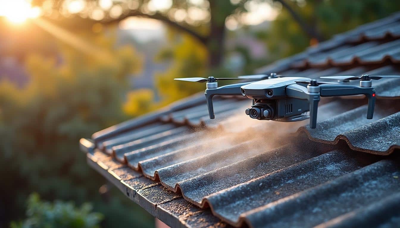 Illustration: Comment le nettoyage de toiture par drone révolutionne l’entretien des toits