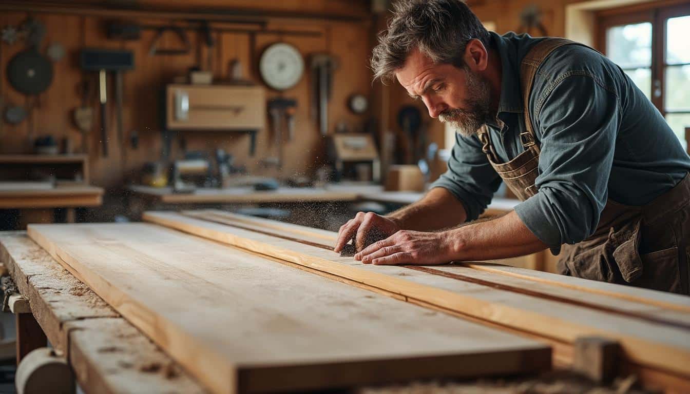 Illustration: Comment bien utiliser un rail de coupe avec une scie circulaire pour des résultats optimaux ?