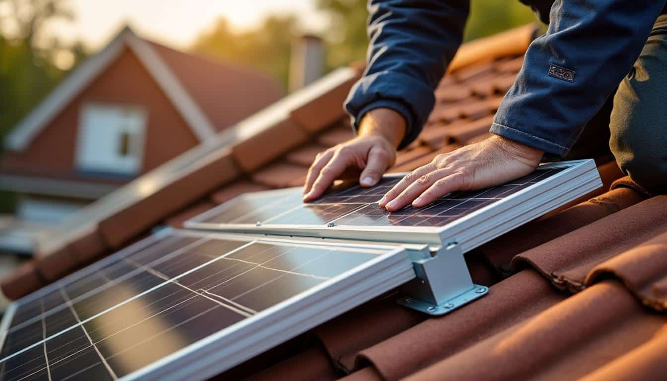 Illustration: Comprendre le fonctionnement d’un kit de fixation pour panneaux solaires sur toiture en tuile